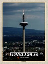 Holzschild 40x30 cm Frankfurt Europaturm Ausblick Bildmotiv Reisemotiv Abenteuer Reisen