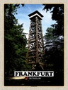 Holzschild 40x30 cm Frankfurt Deutschland Goetheturm Bildmotiv Reisemotiv Abenteuer Reisen