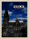 Holzschild 40x30 cm Köln Dom Blick auf Domplatz Bildmotiv Reisemotiv Abenteuer Reisen