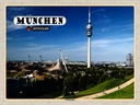 Holzschild 30x40 cm München Olympiapark Fernseherturm Bildmotiv Reisemotiv Abenteuer Reisen