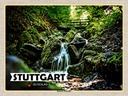 Holzschild 30x40 cm Stuttgart Heslach Wasserfälle Bildmotiv Reisemotiv Abenteuer Reisen