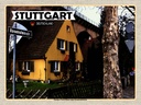 Holzschild 30x40 cm Stuttgart Nord Haus Eisenbahnbrücke Bildmotiv Reisemotiv Abenteuer Reisen