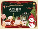 Holzschild 30x40 cm Weihnachtsgrüße aus Achim bei Bremen Weihnachten
