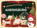 Holzschild 30x40 cm Weihnachtsgrüße aus AHRENSBURG Weihnachten