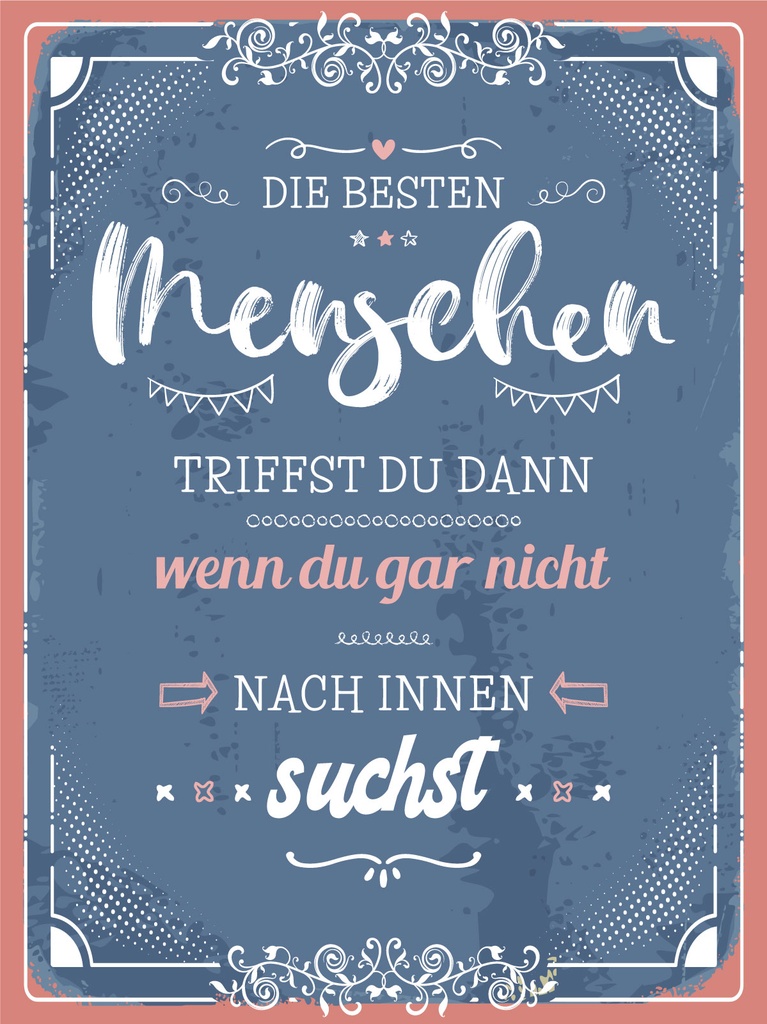 [LA-1812432-H] Holzschild 40x30 cm die besten Menschen triffst du Deko Schild