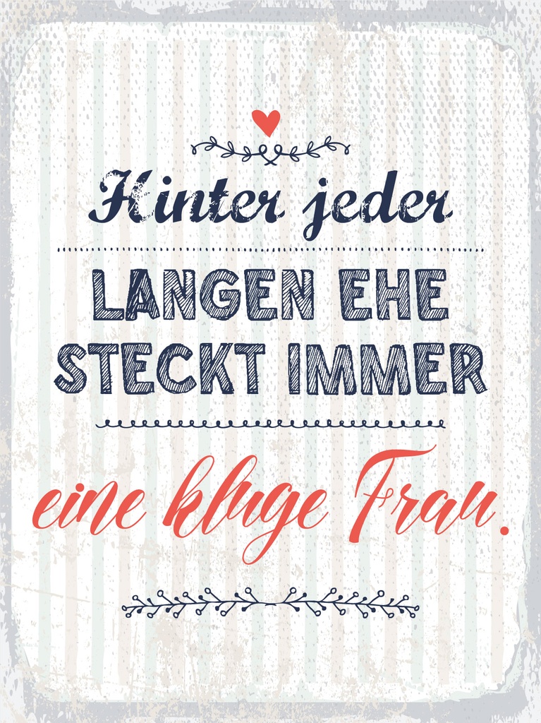 [LA-1812440-H] Holzschild 40x30 cm Hinter jeder langen Ehe steckt immer Deko Schild