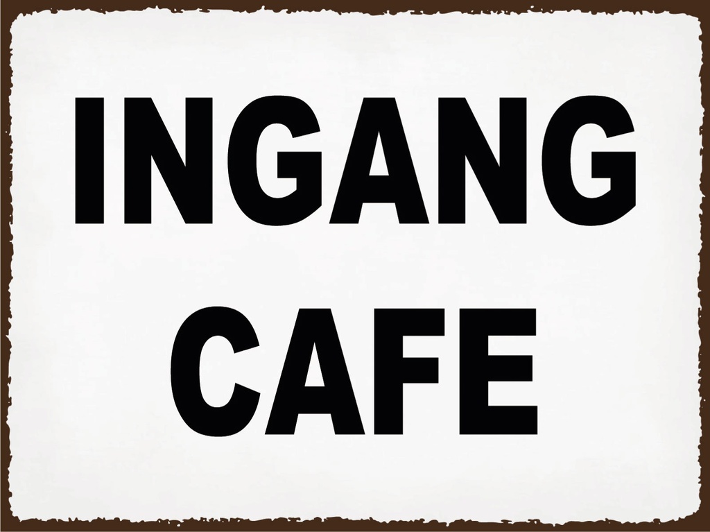 [LA-1812482-H] Holzschild 30x40 cm holländisch Ingang Cafe Deko Schild