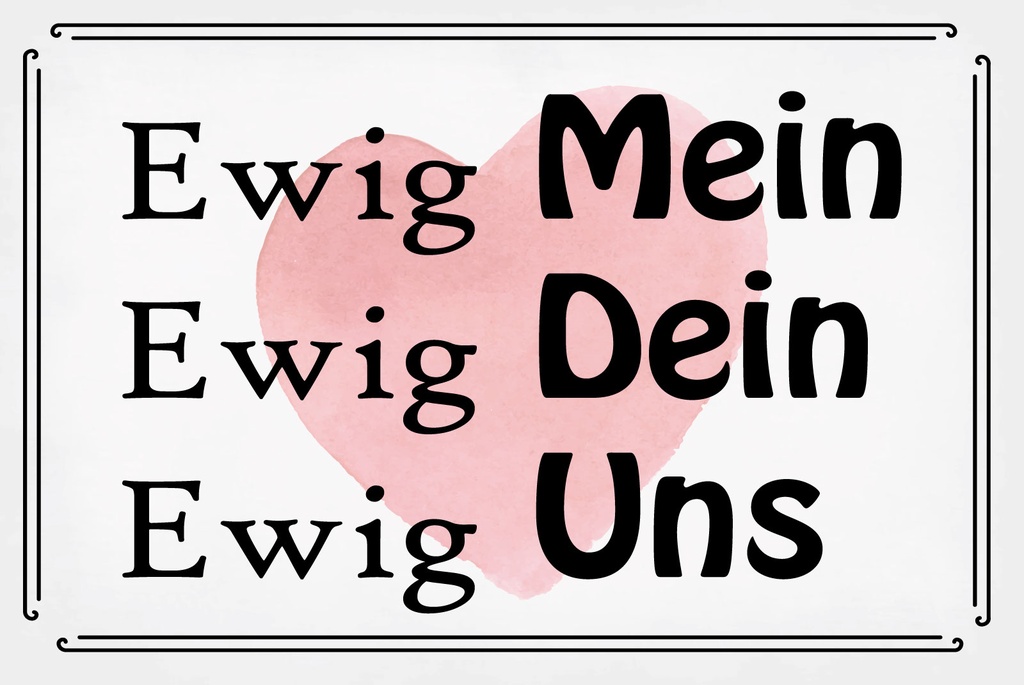 [LA-1812524-H] Holzschild 30x40 cm Ewig mein Ewig dein Schild