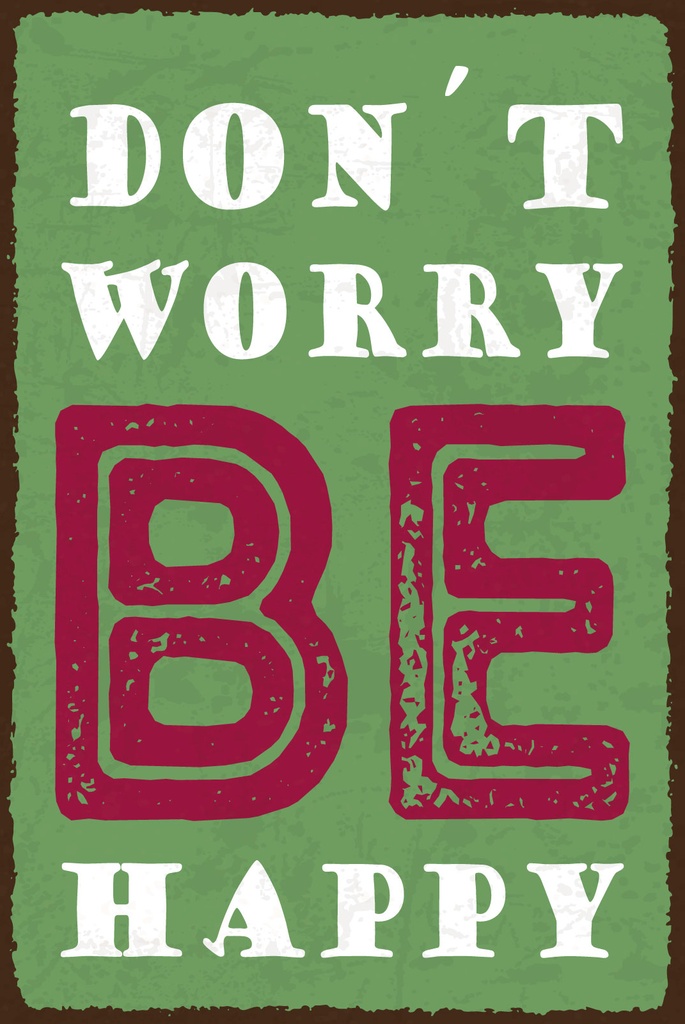 [LA-1812566-H] Holzschild 40x30 cm Don’t worry be Schild