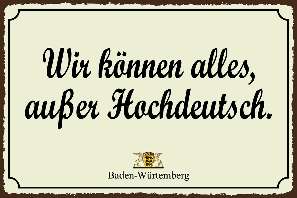 [LA-1812567-H] Holzschild 30x40 cm Wir können alles außer Schild