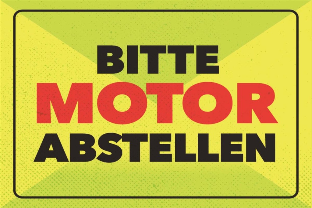[LA-1812582-H] Holzschild 30x40 cm Bitte Motor abstellen Schild