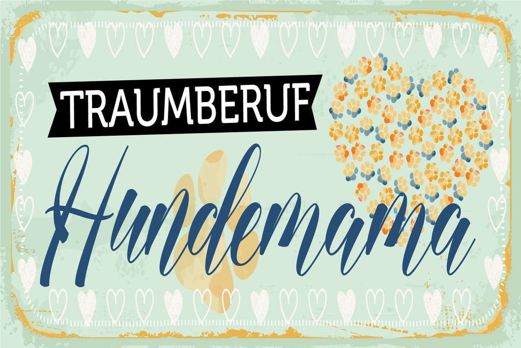 [LA-1812701-H] Holzschild 30x40 cm Traumberuf Hundemama Schild