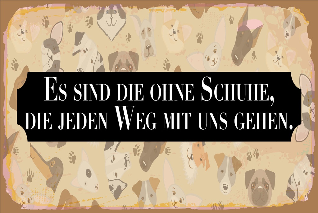 [LA-1812703-H] Holzschild 30x40 cm Es sind die ohne Schuhe Schild