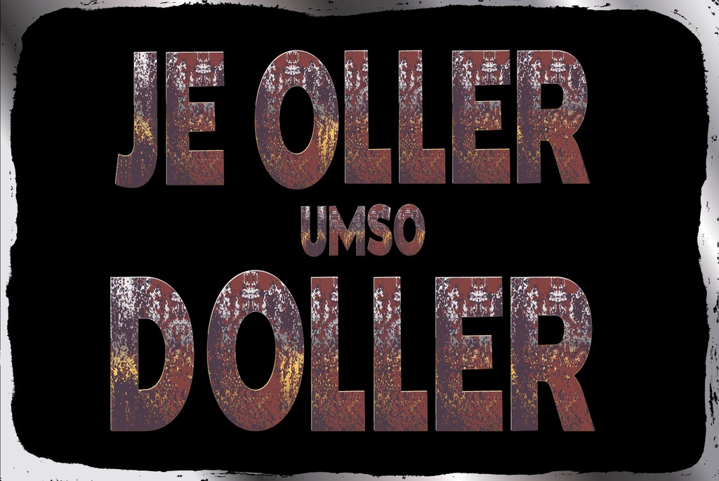 [LA-1812824-H] Holzschild 30x40 cm Je oller umso doller schwarzes Deko Schild