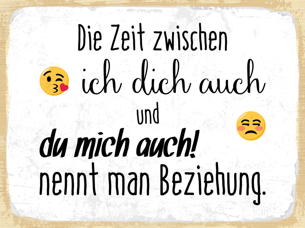 [LA-1812944-H] Holzschild 30x40 cm zwischen ich dich auch und du mich auch Beziehung