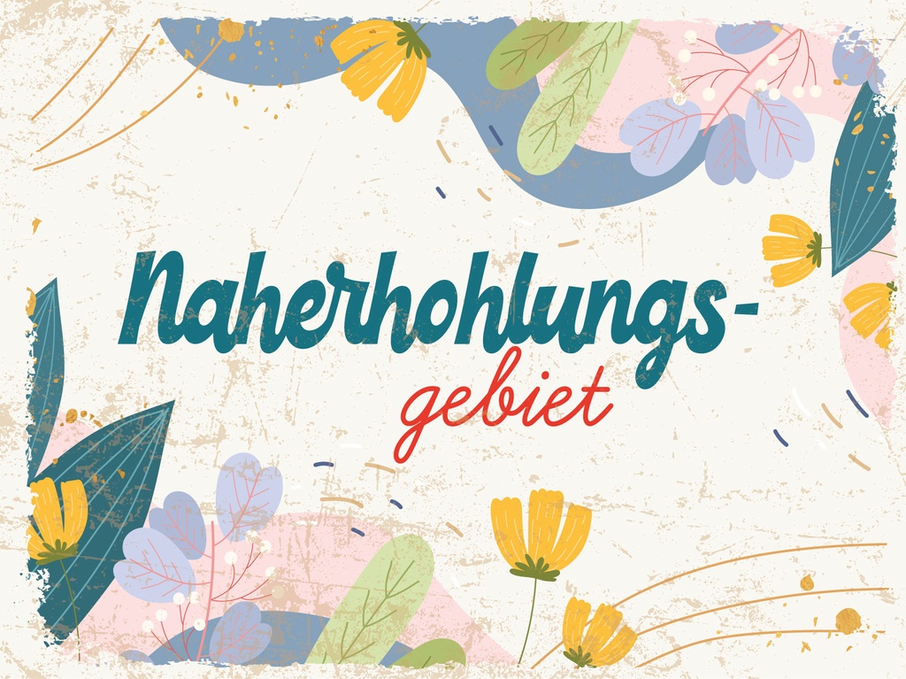 [LA-1812986-H] Holzschild 30x40 cm Naherholungsgebiet Blumen Deko Schild
