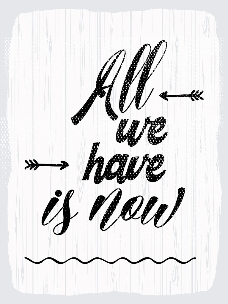 [LA-1813001-H] Holzschild 40x30 cm All we have is now weißes Deko Schild
