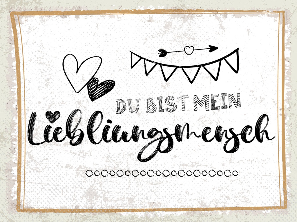 [LA-1813170-H] Holzschild 30x40 cm du bist mein Lieblingsmensch Herzen Deko Schild