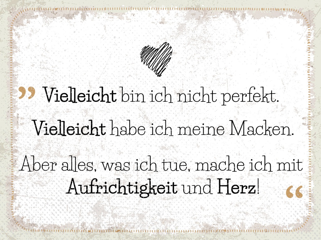 [LA-1813186-H] Holzschild 30x40 cm was ich tue, mache ich mit Aufrichtigkeit und Herz