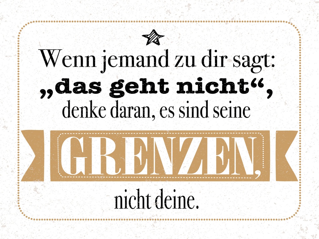 [LA-1813231-H] Holzschild 30x40 cm Es sind seine Grenzen, nicht deine Deko Schild