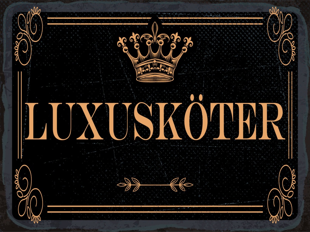 [LA-1813278-H] Holzschild 30x40 cm Luxusköter Krone Deko Schild