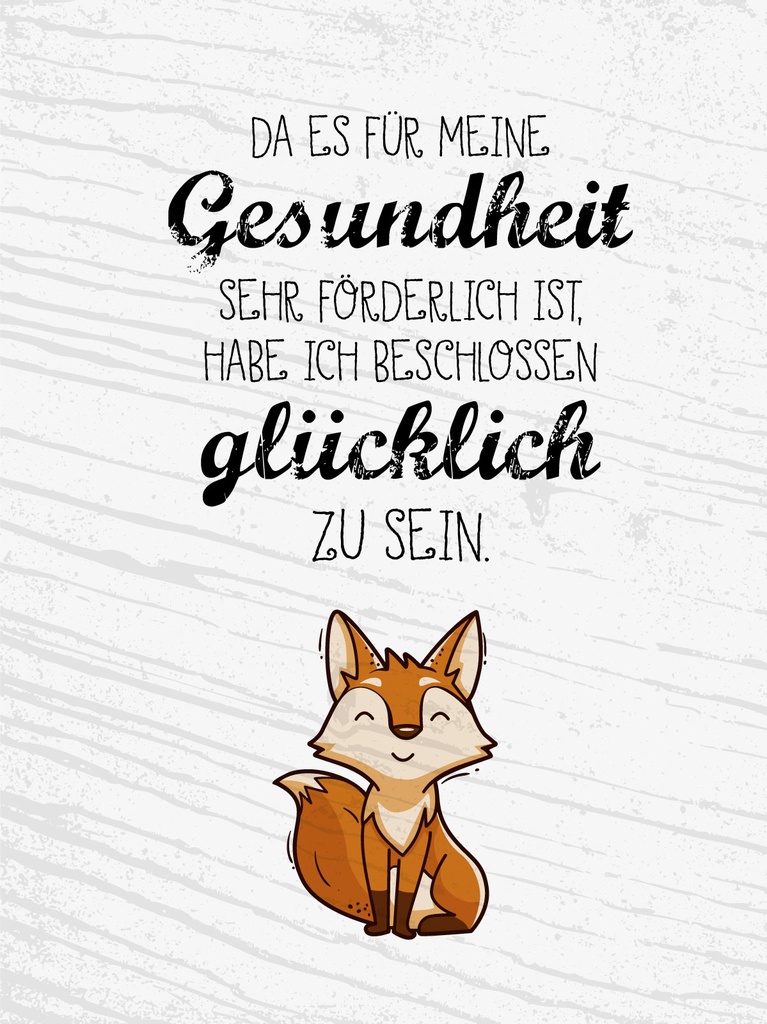 [LA-1813305-H] Holzschild 40x30 cm für Gesundheit förderlich glücklich zu sein Schild