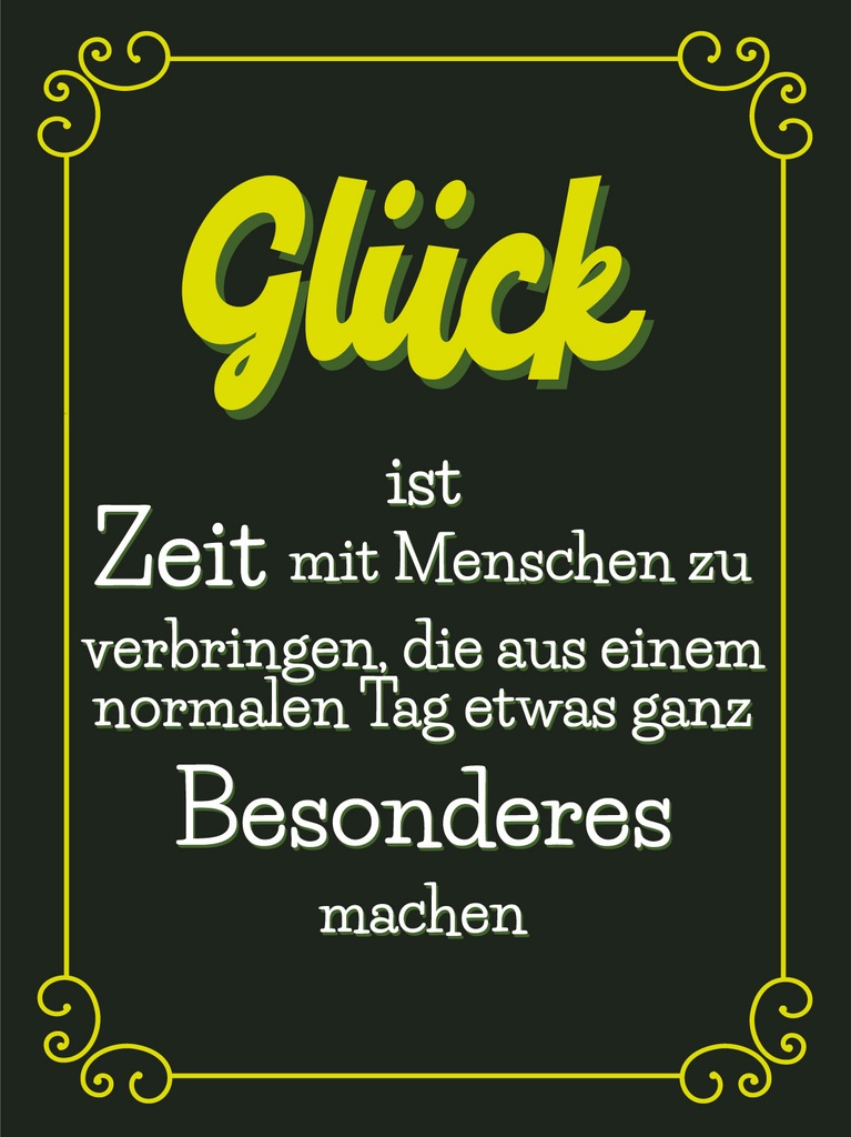 [LA-1813329-H] Holzschild 40x30 cm Glück aus normalen Tag was besonderes machen Schild