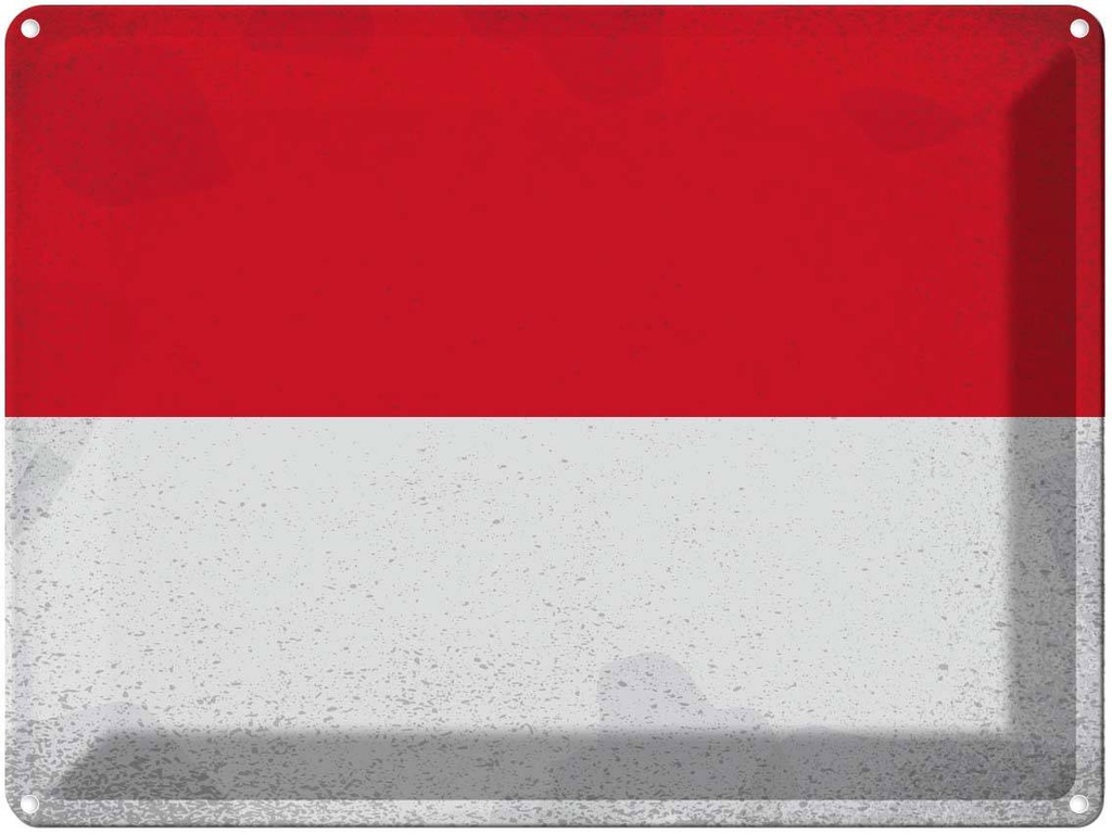 [LA-120160] Blechschild 30x40 cm Indonesien Indonesia Flagge Fahne Wappen