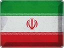 Blechschild 30x40 cm Iran Flagge Fahne Wappen