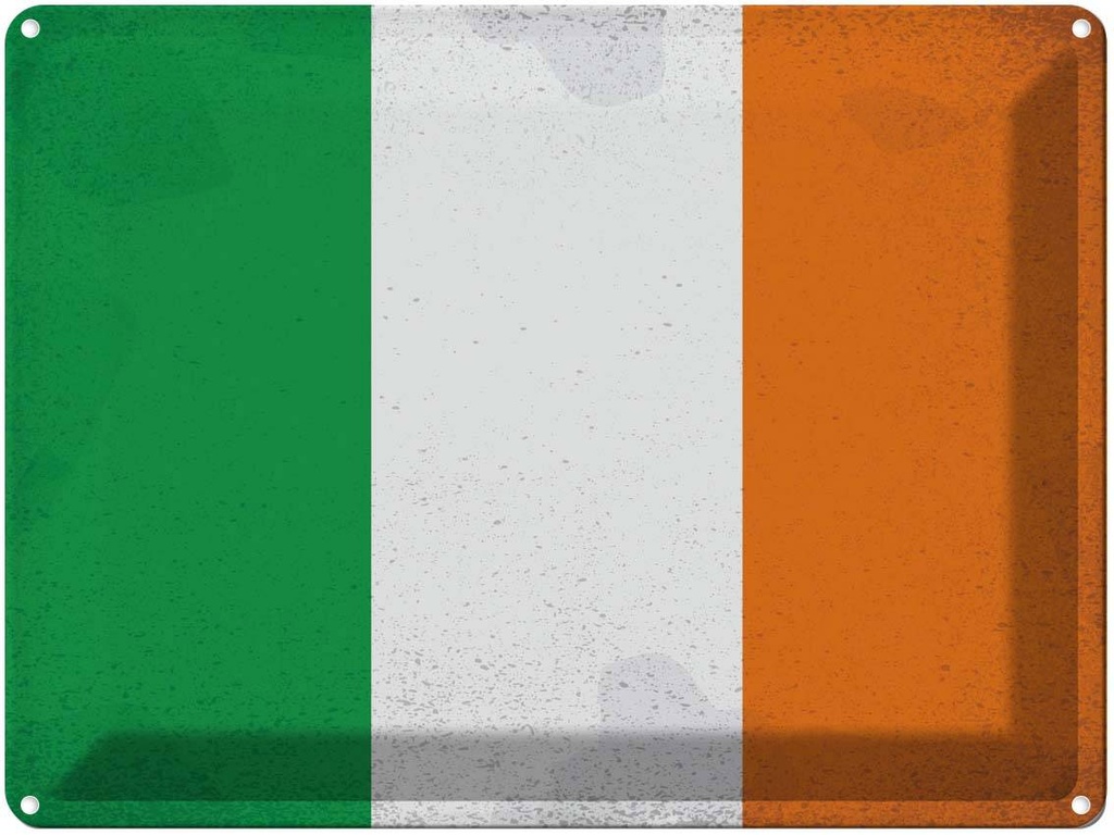 [LA-120163] Blechschild 30x40 cm Irland Ireland Flagge Fahne Wappen