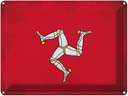 Blechschild 30x40 cm Isle of Man Dekoration Flagge Fahne Wappen