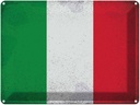 Blechschild 30x40 cm Italien Italy Flagge Fahne Wappen