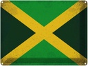 Blechschild 30x40 cm Jamaika Jamaica Flagge Fahne Wappen