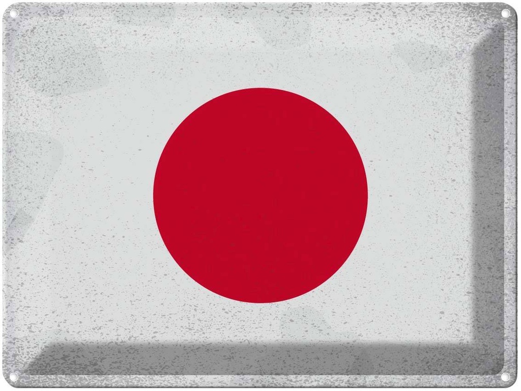 [LA-120168] Blechschild 30x40 cm Japan Flagge Fahne Wappen