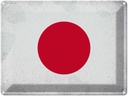 Blechschild 30x40 cm Japan Flagge Fahne Wappen