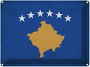Blechschild 30x40 cm Kosovo Flagge Fahne Wappen