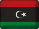 Blechschild 30x40 cm Libyen Libya Flagge Fahne Wappen