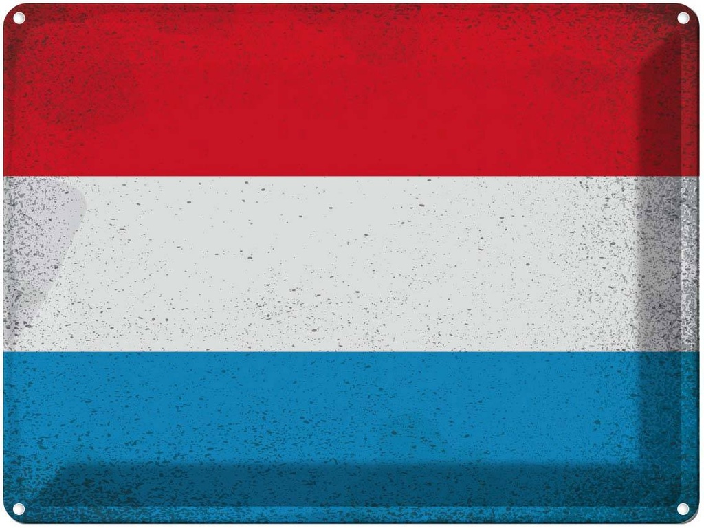 [LA-120184] Blechschild 30x40 cm Luxemburg Luxembourg Europa Flagge Fahne Wappen