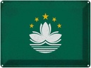 Blechschild 30x40 cm Macau Flagge Fahne Wappen