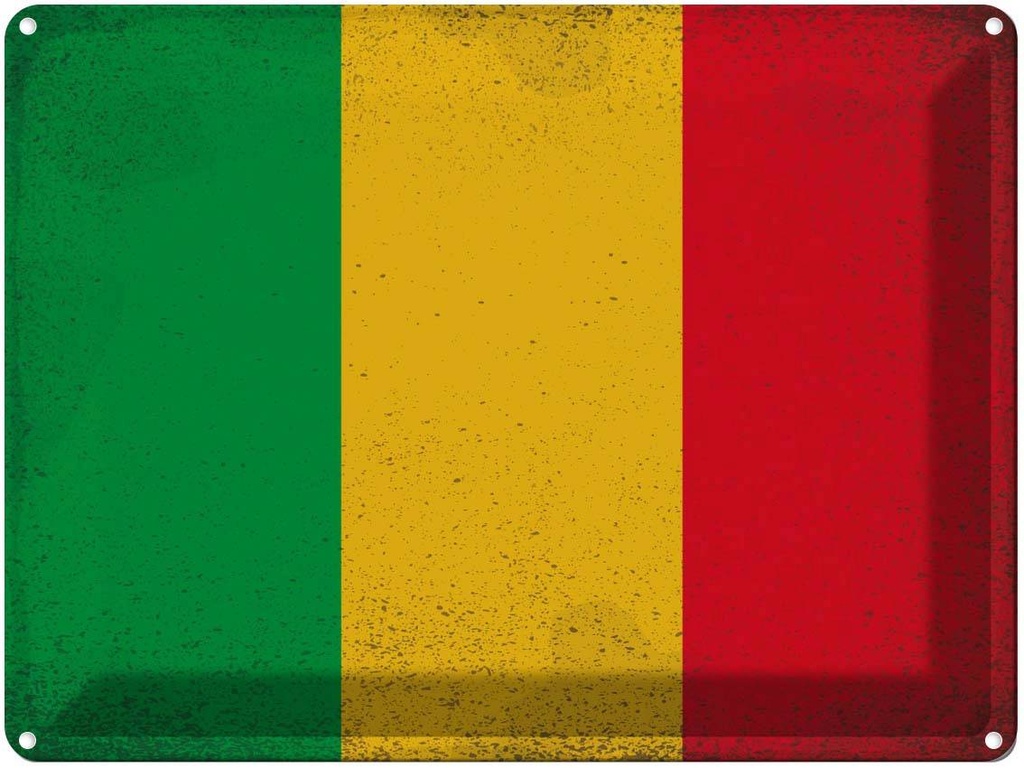 [LA-120191] Blechschild 30x40 cm Mali Flagge Fahne Wappen
