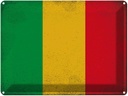 Blechschild 30x40 cm Mali Flagge Fahne Wappen