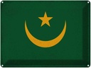 Blechschild 30x40 cm Mauretanien Mauritania Flagge Fahne Wappen