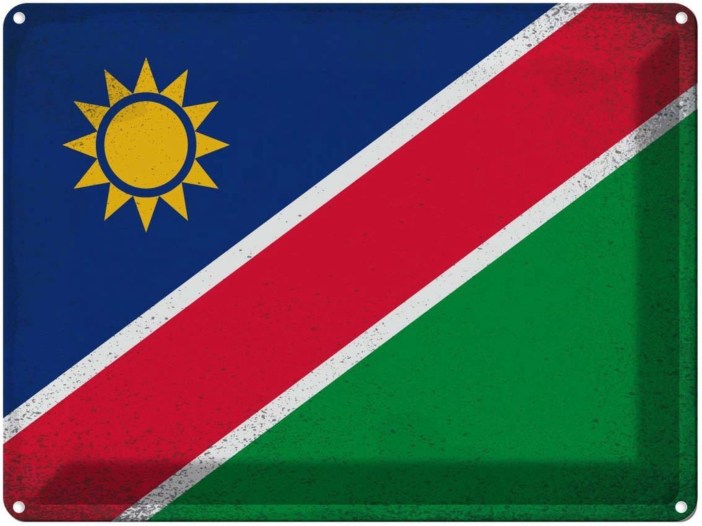 [LA-120205] Blechschild 30x40 cm Namibia Flagge Fahne Wappen