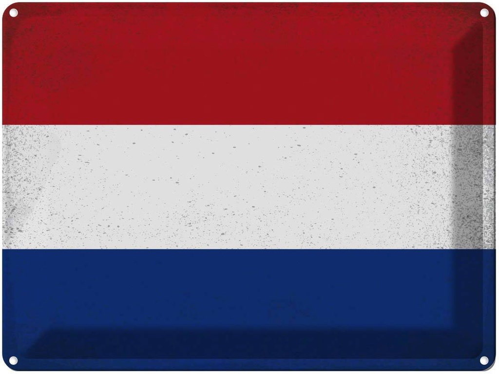 [LA-120208] Blechschild 30x40 cm Niederlande Netherlands Flagge Fahne Wappen