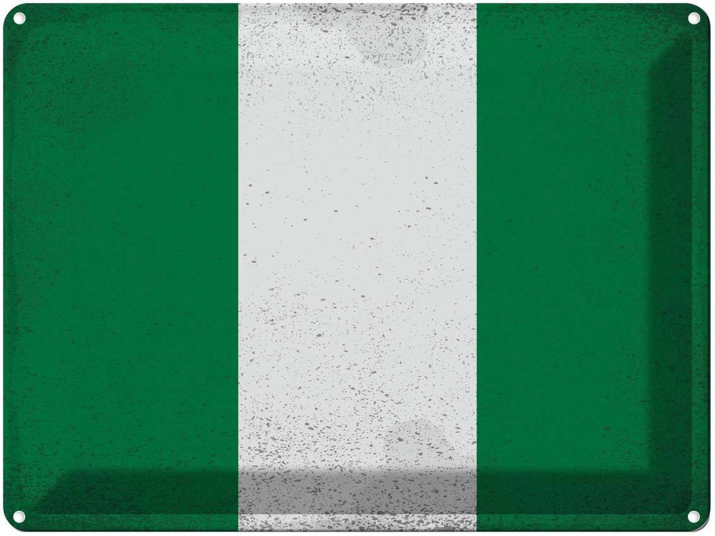 [LA-120213] Blechschild 30x40 cm Nigeria Flagge Fahne Wappen