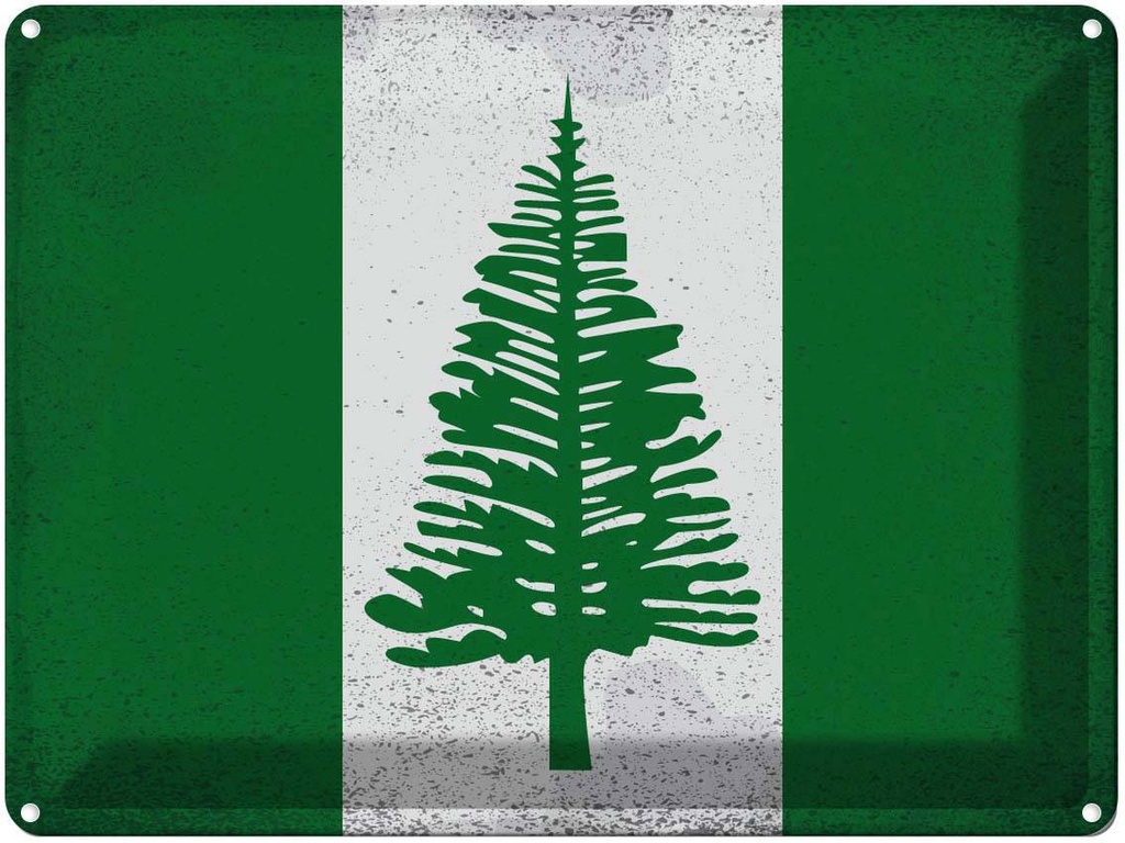 [LA-120215] Blechschild 30x40 cm Norfolkinsel Flagge Fahne Wappen
