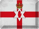 Blechschild 30x40 cm Nordirland Flagge Fahne Wappen