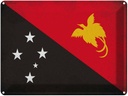 Blechschild 30x40 cm Papua?Neuguinea Guinea Flagge Fahne Wappen