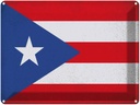 Blechschild 30x40 cm Puerto Rico Flagge Fahne Wappen