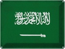 Blechschild 30x40 cm Saudi-Arabien Arabia Dekoration Flagge Fahne Wappen
